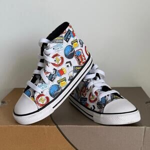 Converse Taylor All Star Hi Top‘Happy Hoops’ Toddler Sneakers- SZ 10 C